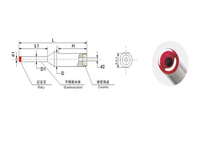 Ruby Nozzle With High Precision High Wear Resistance 0
